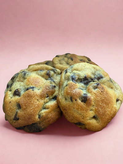 Freshly baked chocolate chip cookie from BeKookie LA — gooey, rich, and made to order.
